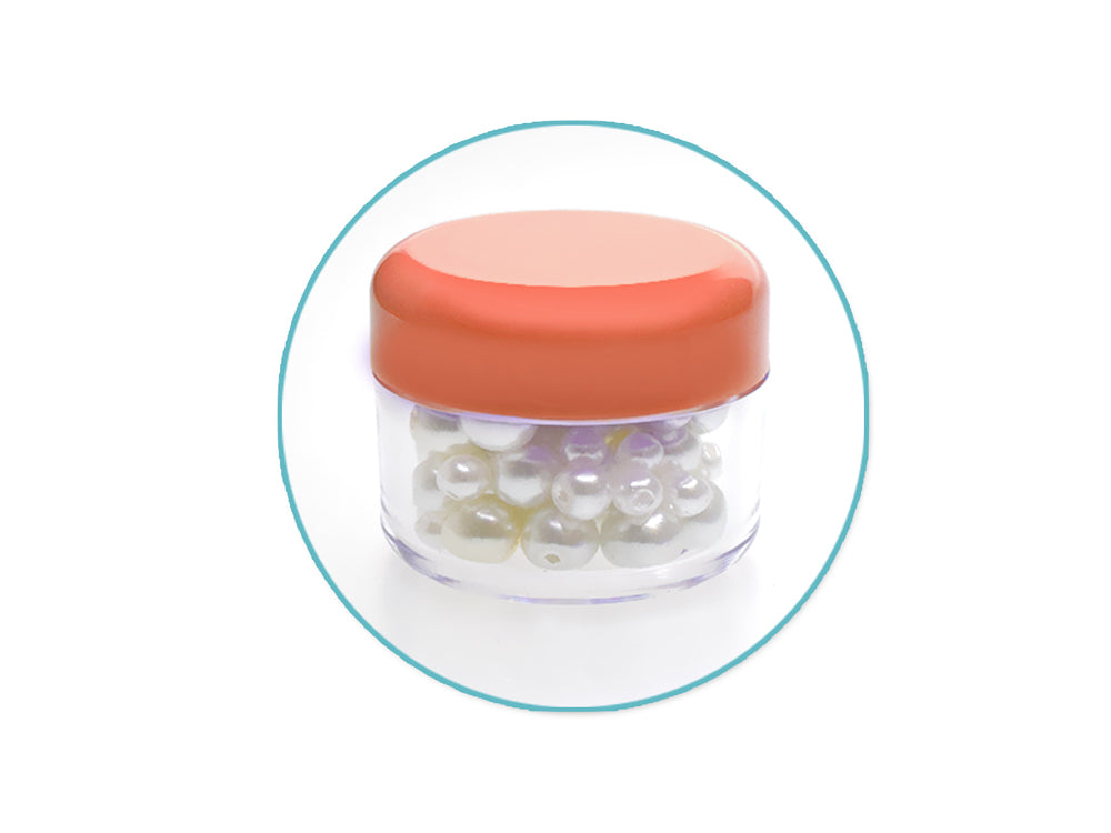 Craft/Bead Storage: 35x42mm 26.5g (0.9oz) Screw-Top Canister x2