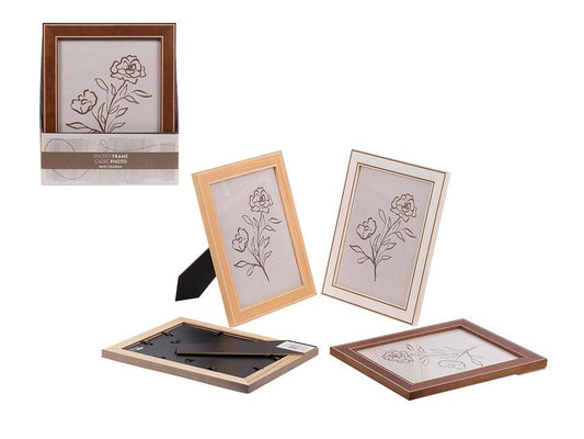JAME 8X10" BORDER WOOD FRAME, 4ASST, Shrink + PDQ