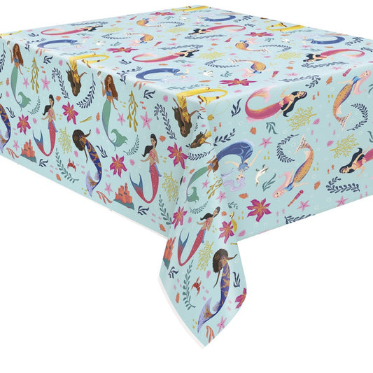 Disney The Little Mermaid Rectangular Plastic Table Cover  54" x 84"