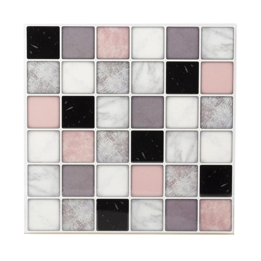 Marble Square Tile Wall Decals - 10" x 10" - 1pc - Assorted