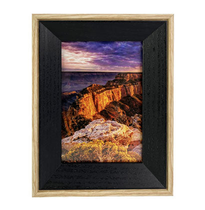 TWO-TONE DEEP MDF FRAME-NATURAL/BLACK- 5''X7''