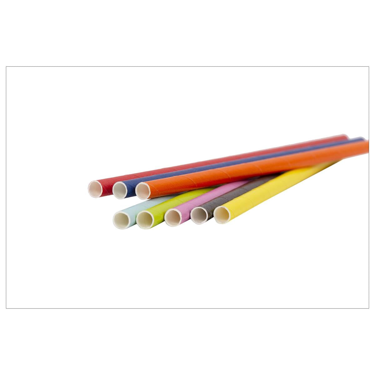 Luciano 40-pc Paper Straws, 19.5cm, individual pack, pbh (#80055)