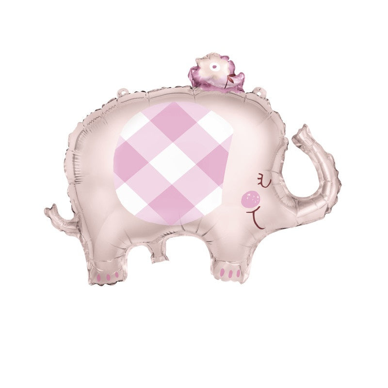 Pink Elephant Giant Foil Balloon 17"  Packaged