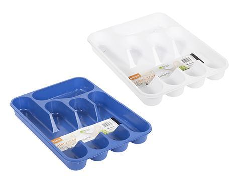 Luciano Plastic Cutlery Tray, 2 cols., 13x9.25x1.75"