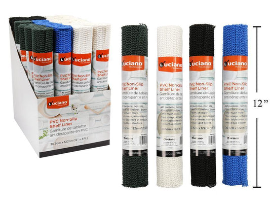 Luciano 12"x4-ft Non-slip Liner, 4 cols., 24/dsp