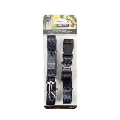 TPU MEDIUM DOG LEASH SET-GREY-2.0x35-55cm?