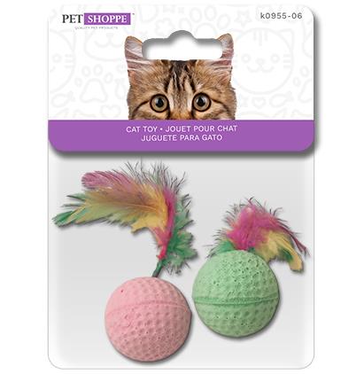 CAT TOYS - 2 SPONGE BALLS