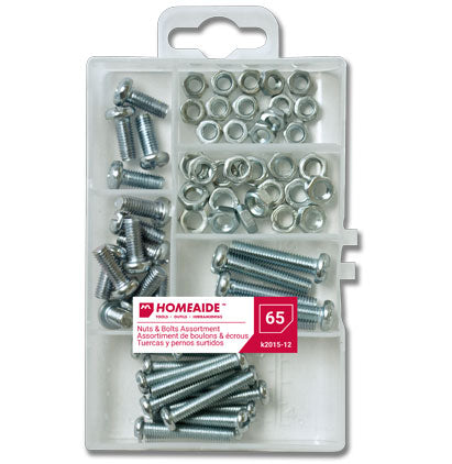 NUT AND BOLT ASSORTMENT 65PCS