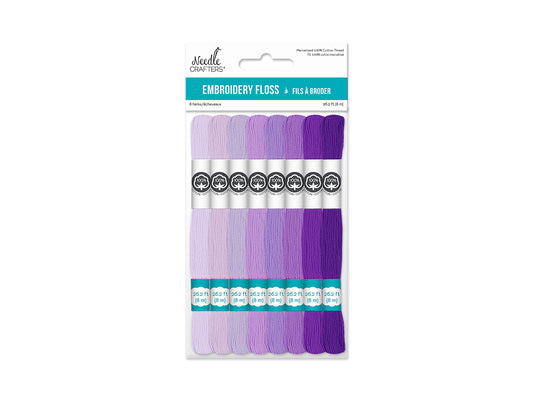 Needlecrafters: 8m Cotton Embroidery Floss 8 Hanks/pkg G) Lavender Dreams