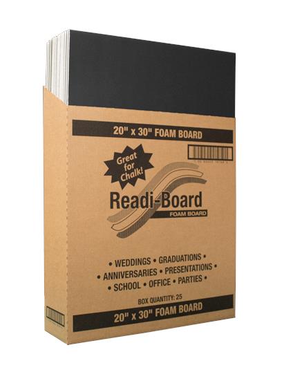 FOAMBOARD - 25"X30" BLACK MAT 25 PCS