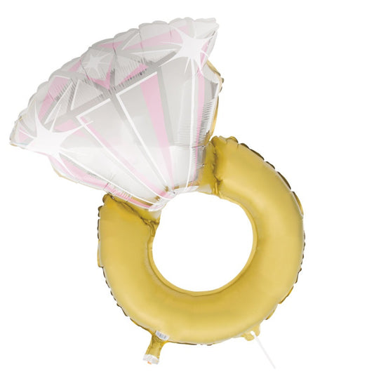 Diamond Ring Giant Foil Balloon 26"  Packaged