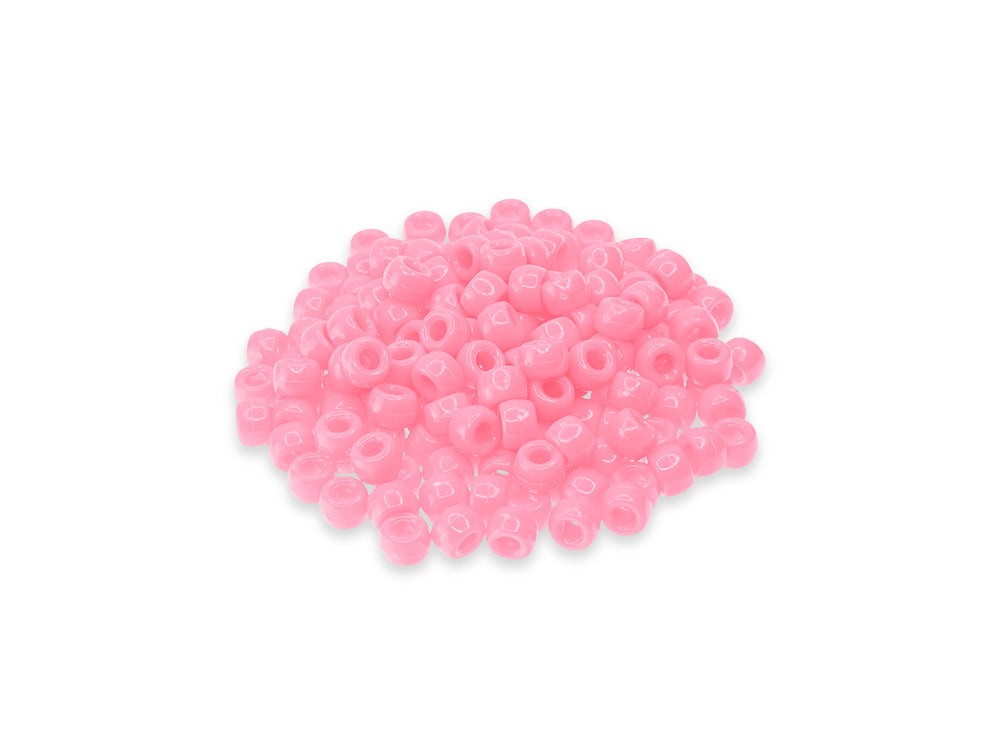 Pony Beads: 9mmx6mm Barrel Standard x175 N) Light Pink
