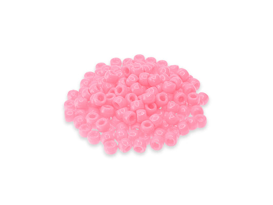 Pony Beads: 9mmx6mm Barrel Standard x175 N) Light Pink