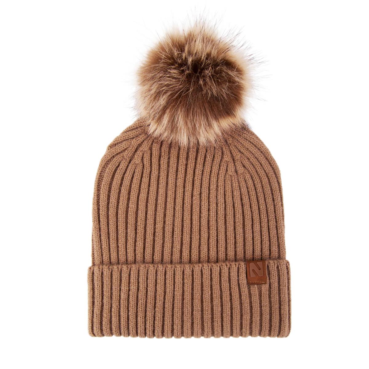 Nordic T.  "Brooke" Beanie w PomPom Ladies, 3asst, single layer, ht