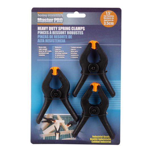 H.E. Master Pro, 3-pc 1.5" Opening, Heavy Duty Spring Clamps, t.o.c.