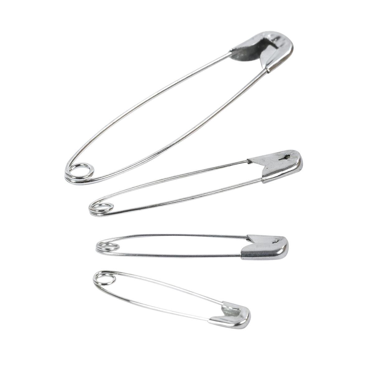 Sewing E. 80-pc Metal Safety Pins Clear b/c