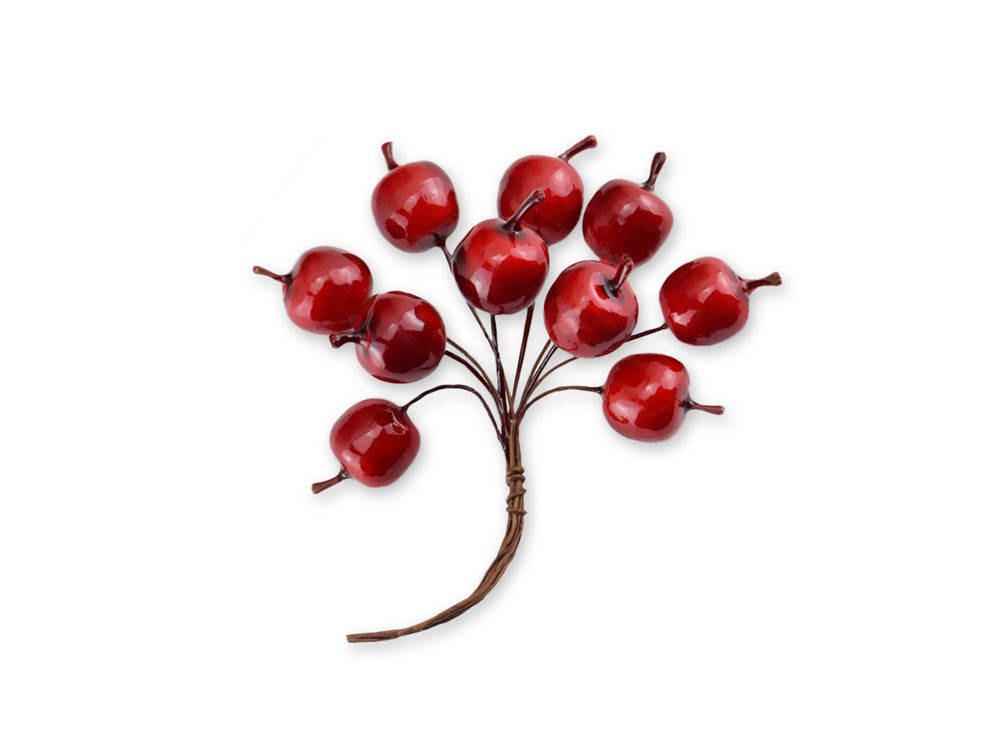 Craft Decor: 2cm Mini Apple Picks 10pc Foam Glossy A) Red Delicious