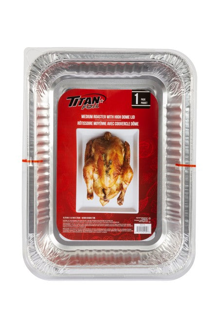 TITAN MEDIUM ROASTER 1/PK W/LID
