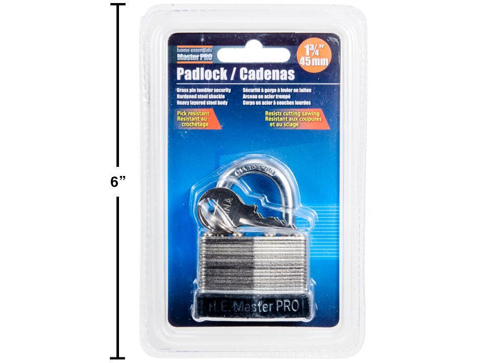 H.E. Master Pro, 1.75" Laminated Padlock, b/c (CP)