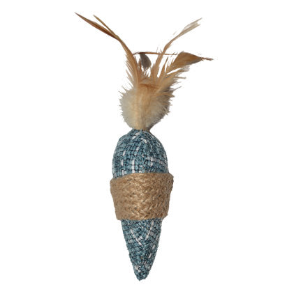 CARROT PET TOY-TURQUOISE 12X5X4.5cm