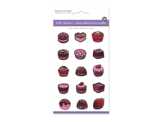 Paper Craft Sticker: 4.1"x7.5" 3D Treats Puffy A) Touch of Strawberry