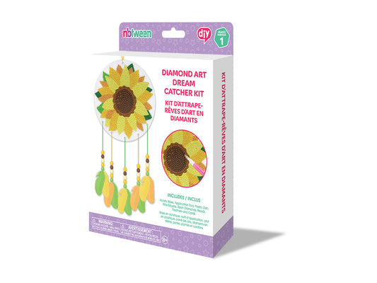 Craft Medley Kit: DIY Diamond Painting Dream Catcher Kit D) Sunflower