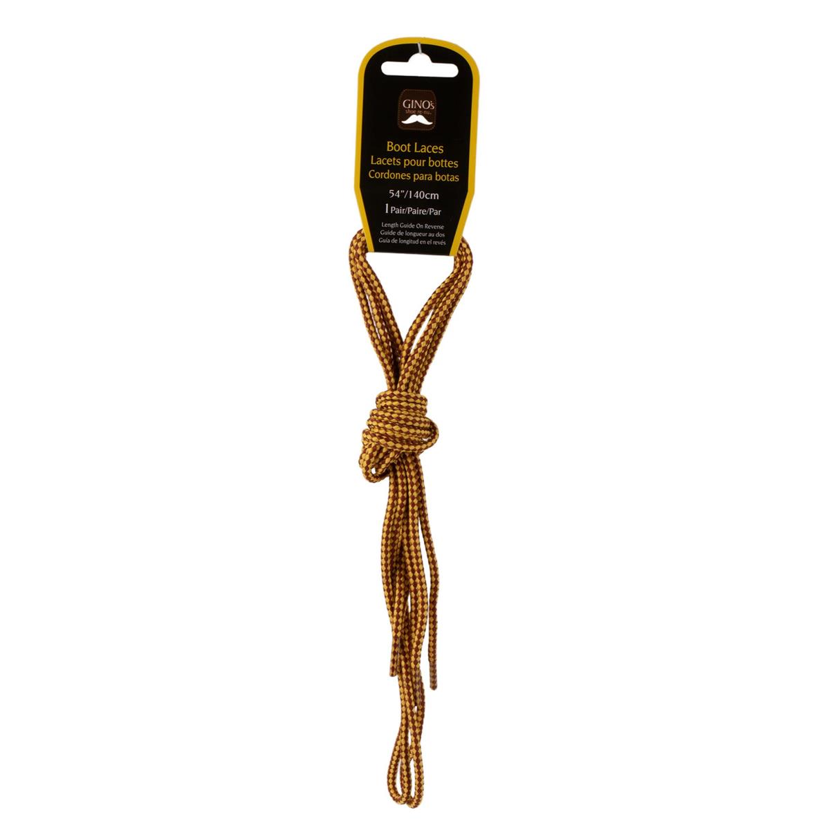 Gino's 54" Boot Laces, Yellow Brown H/C