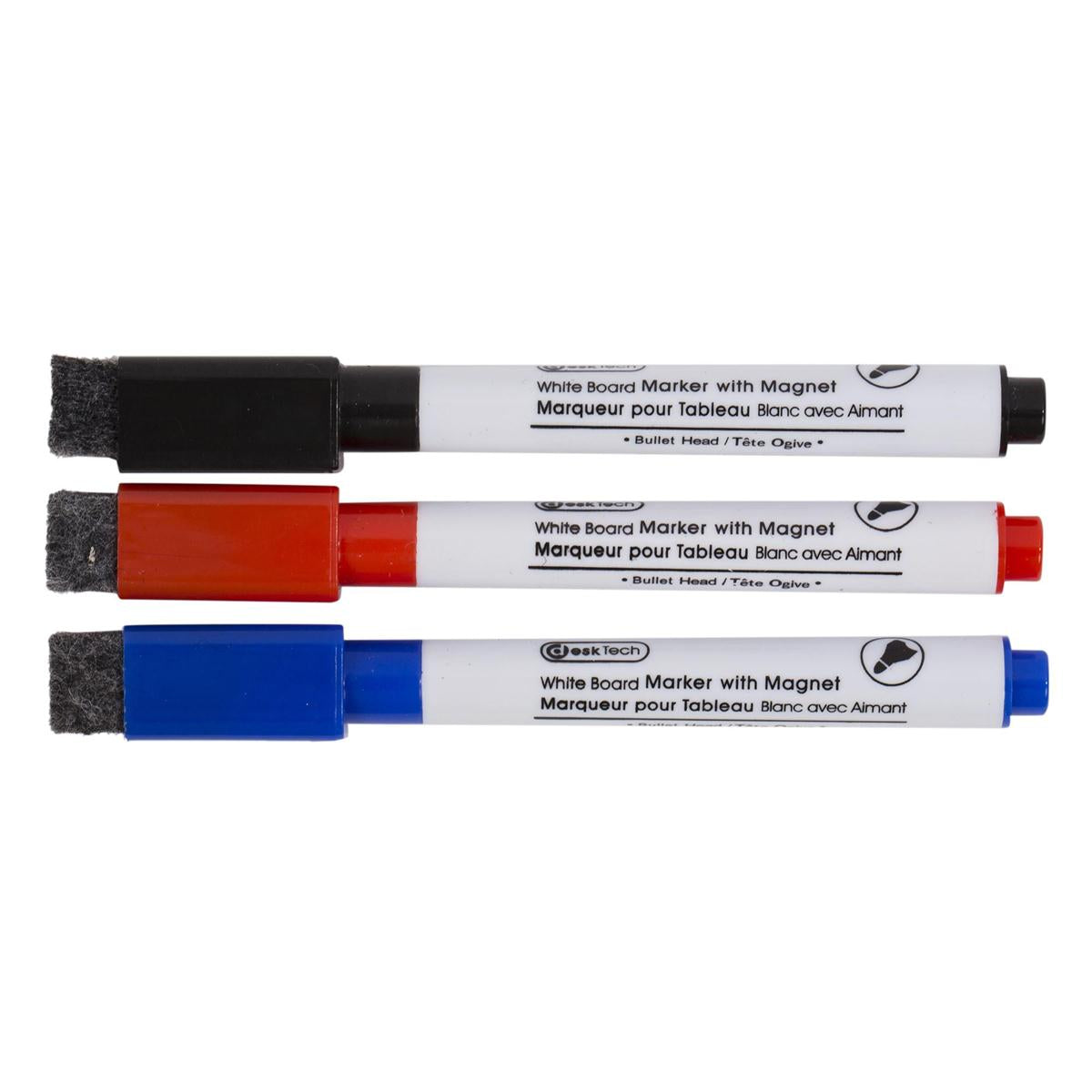 Desk Tech 3 Colour Magnet Marker w/ eraser , b/c