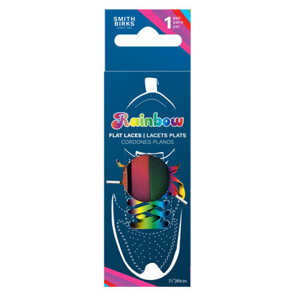 31" FLAT LACES-RAINBOW (1PR)