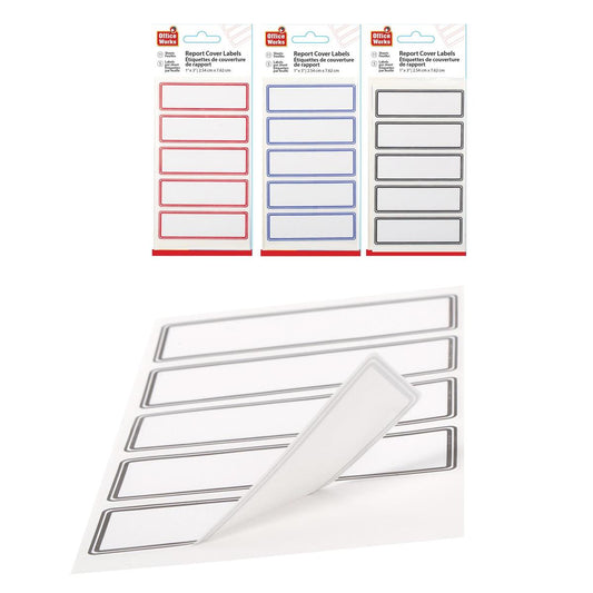 O.WKs.11 Sheets Label; 5pcs/Sheet 3 Colours