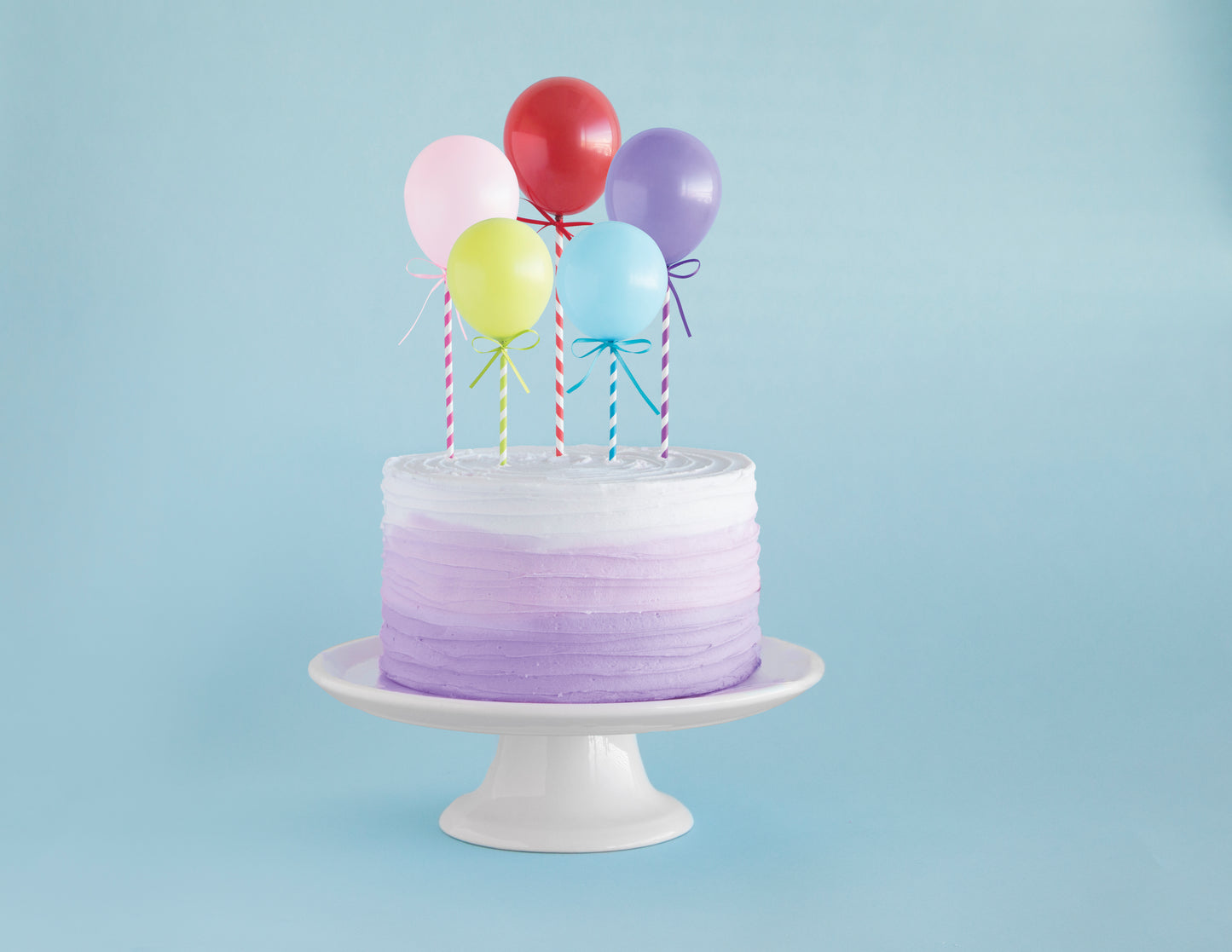 Mini Balloon Stick Cake Toppers  5ct - Assorted