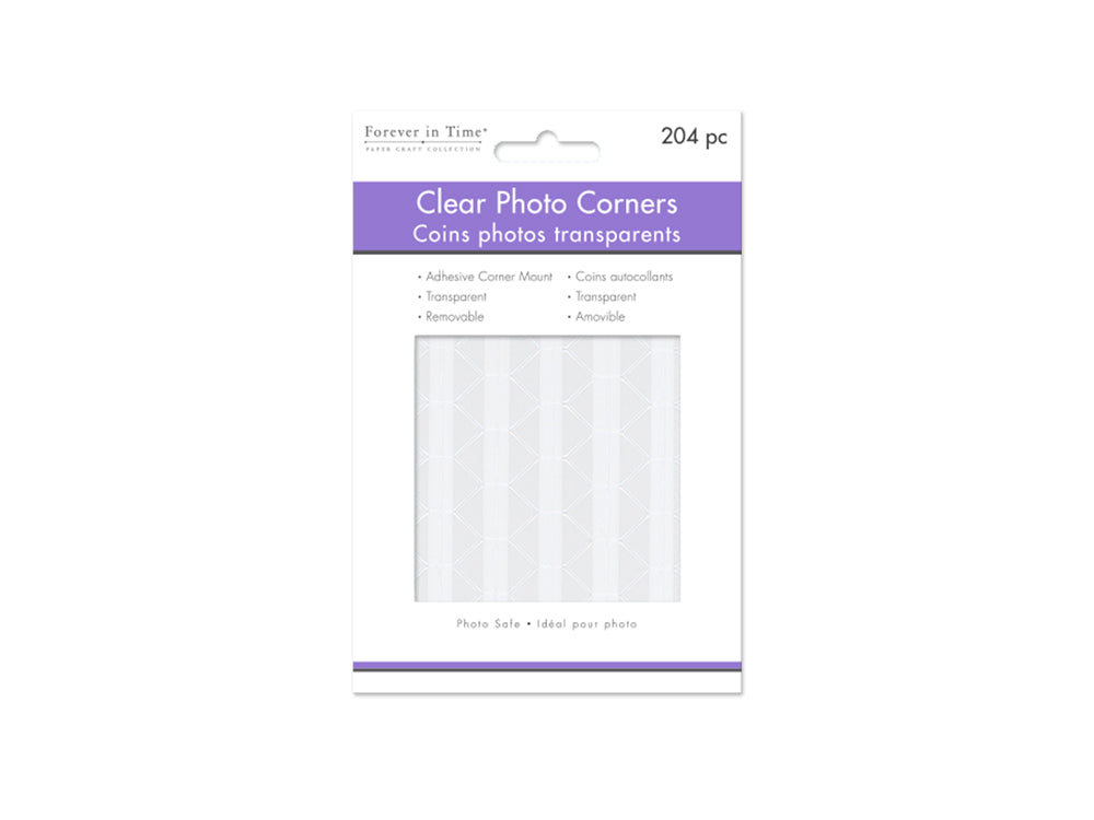 Photo Corner: 7/8" Clear x204 Corner Mount Photo Safe
