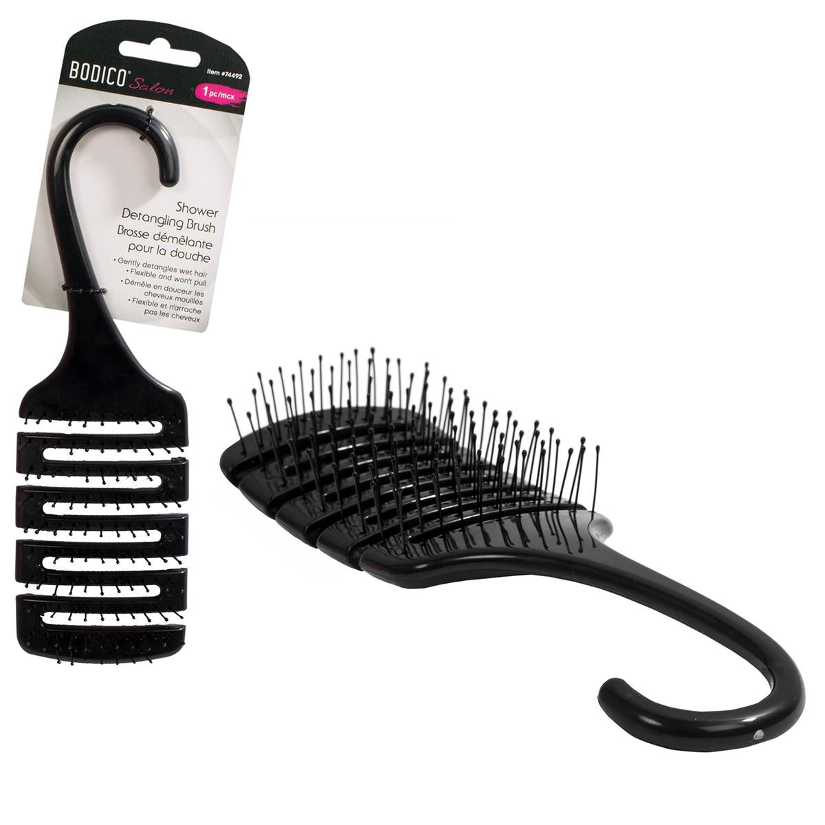 Bodico, Shower Detangling Brush, Hang card