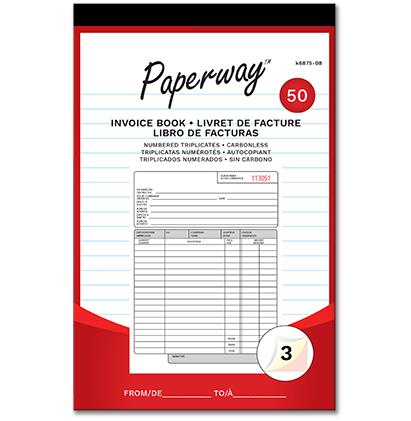 *INVOICE BOOK - 50 5-1/4" X 8" - TRIPLICATES