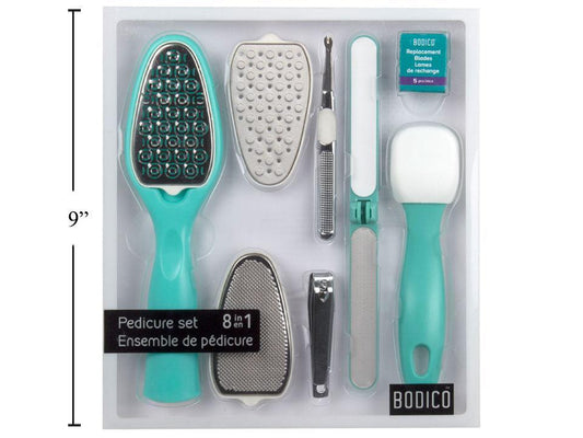 Bodico, 8-in-1 Pedicure Set pvc box