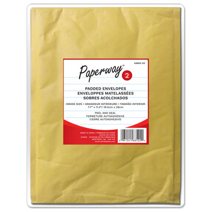 PADDED ENVELOPES - 2 7.7" X 11.4"