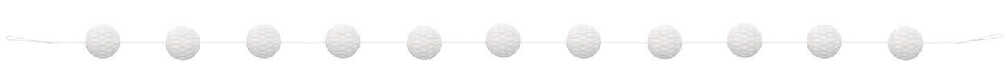 White Honeycomb Ball Garland – 7 ft Party Decoration Garland