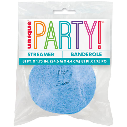 Baby Blue Crepe Streamer – 81 ft Party Decoration Streamer