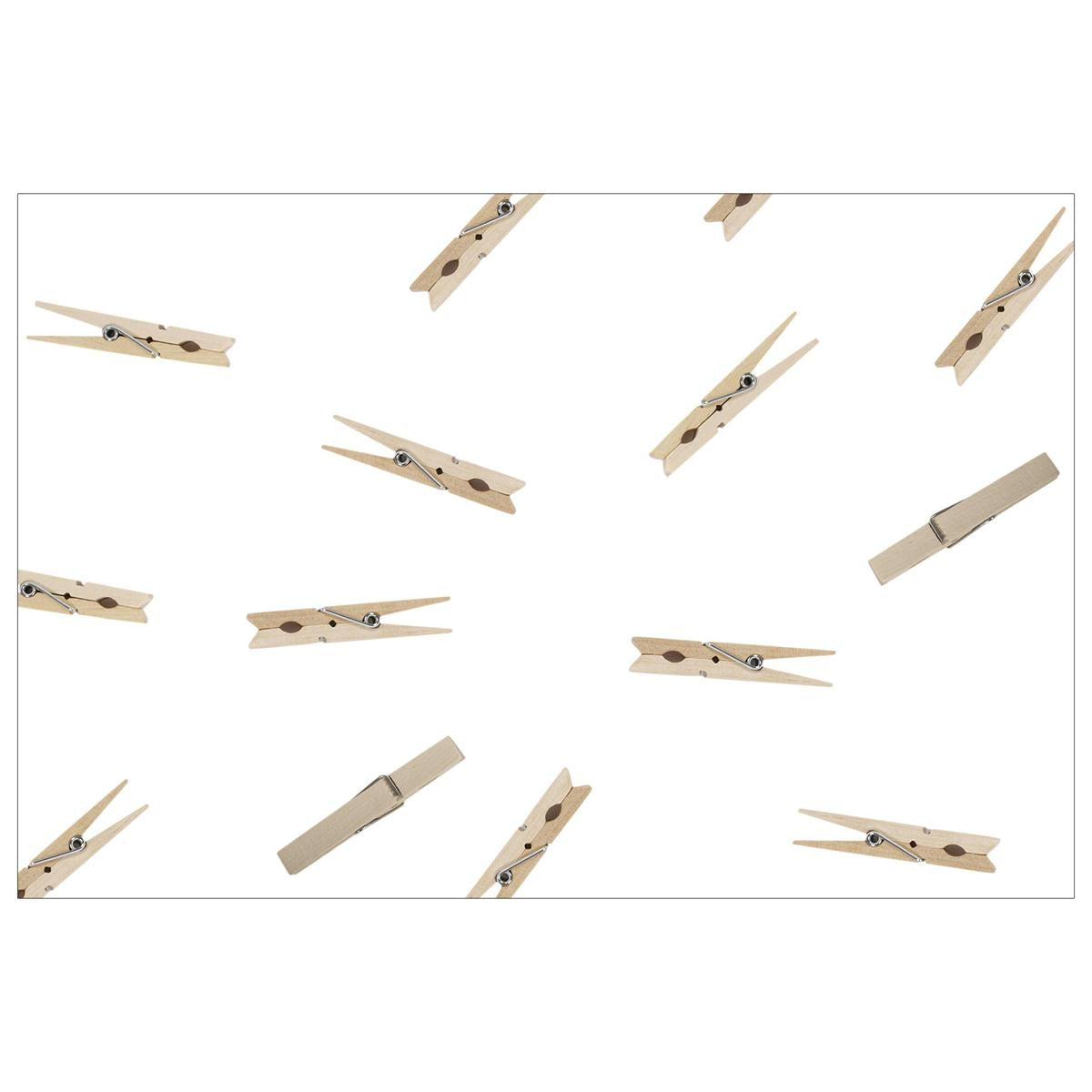H.E.  24-pc Wooden Clothes Pins, pbh