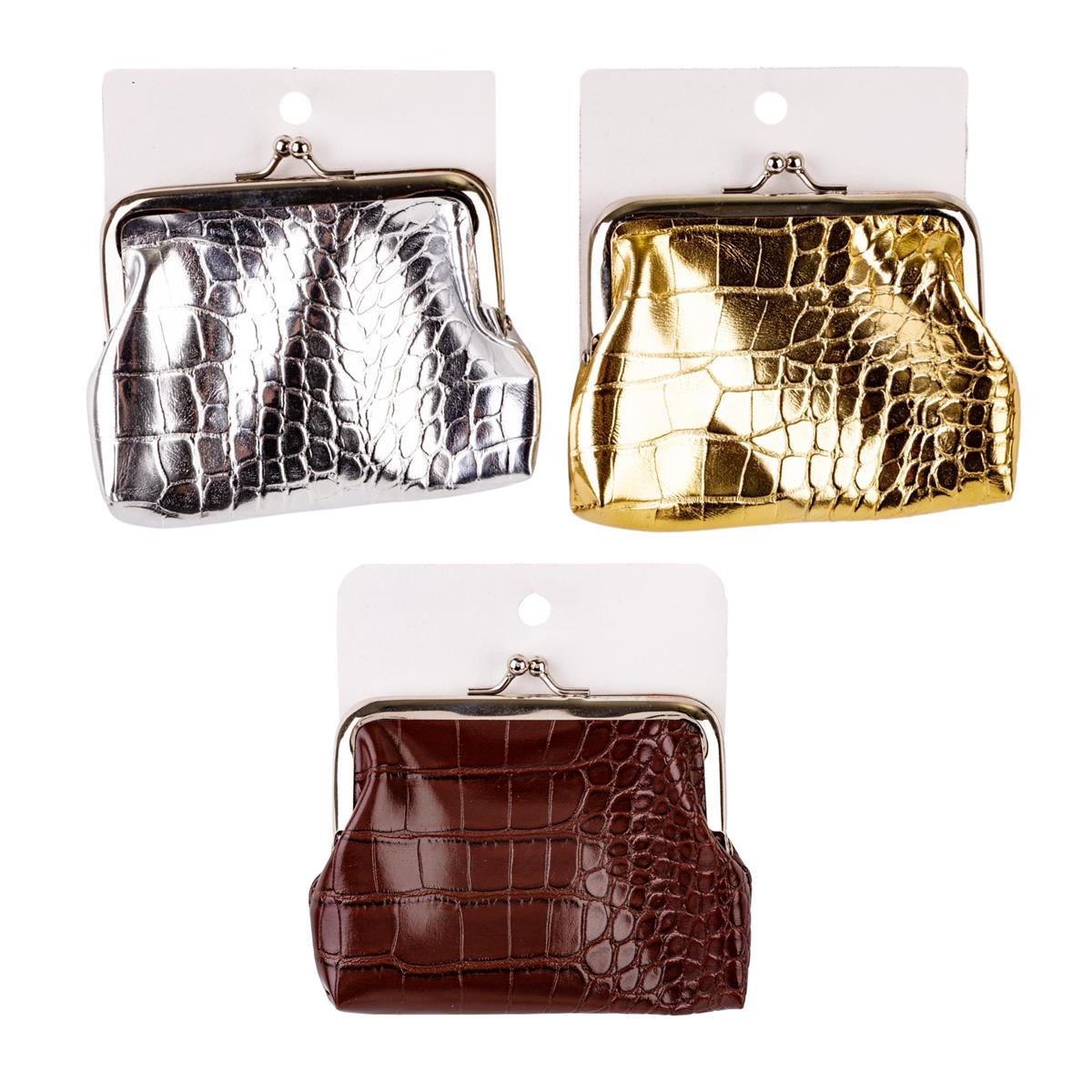 Bodico, Coin Pouch, 3 asst, 12*10cm, card, PU