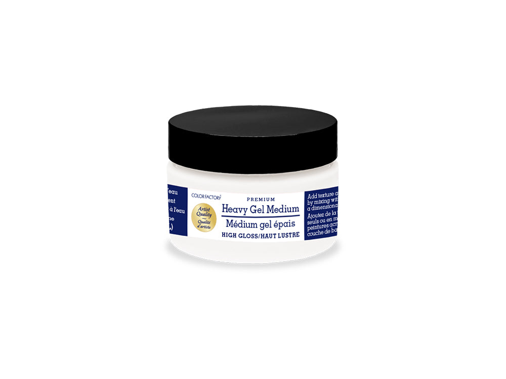 Color Factory Media: 4oz Heavy Gel Medium (118ml) Water-based A) Gloss