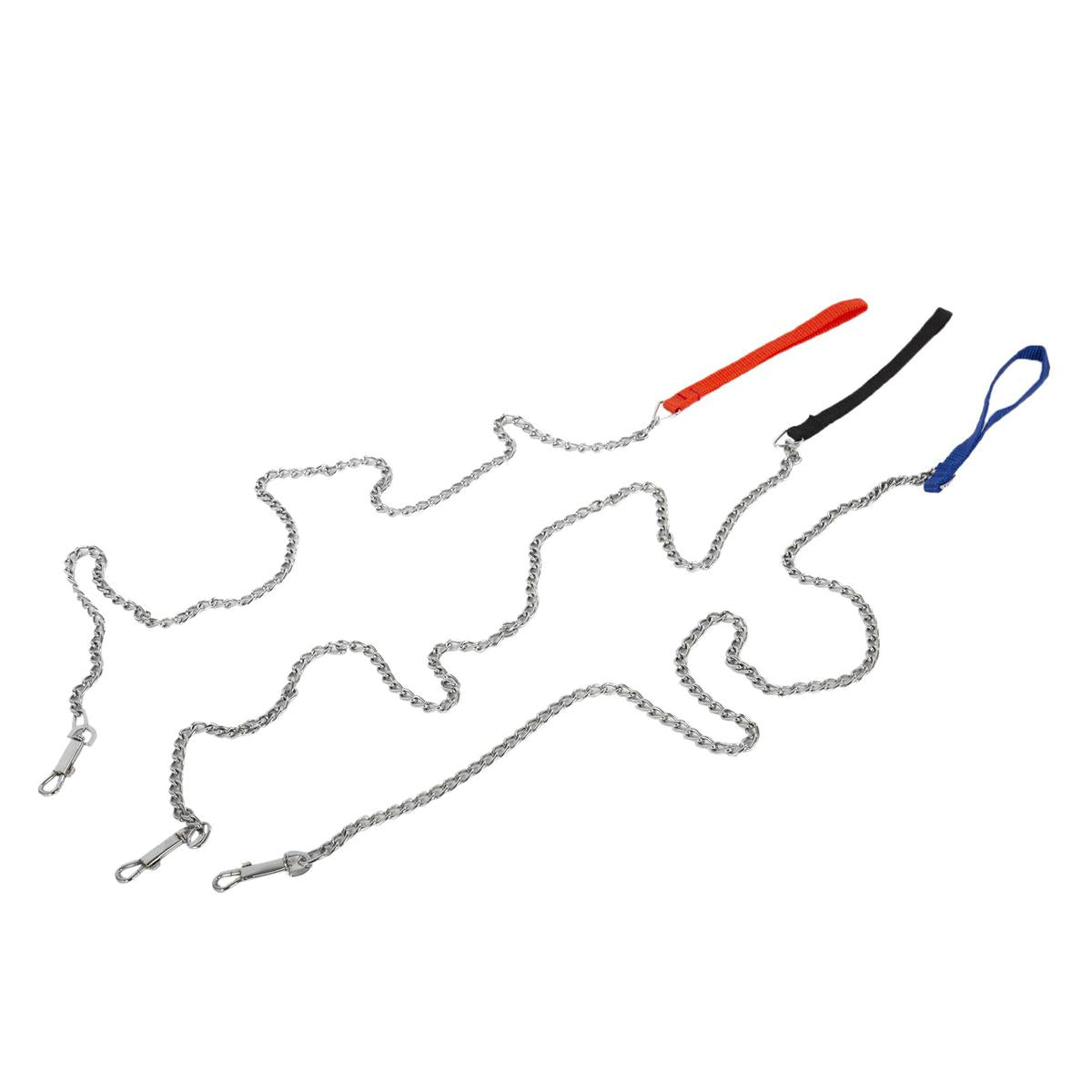 PAWS.48" Dog Chain Leash, w/Nylon Handle, 3 col.