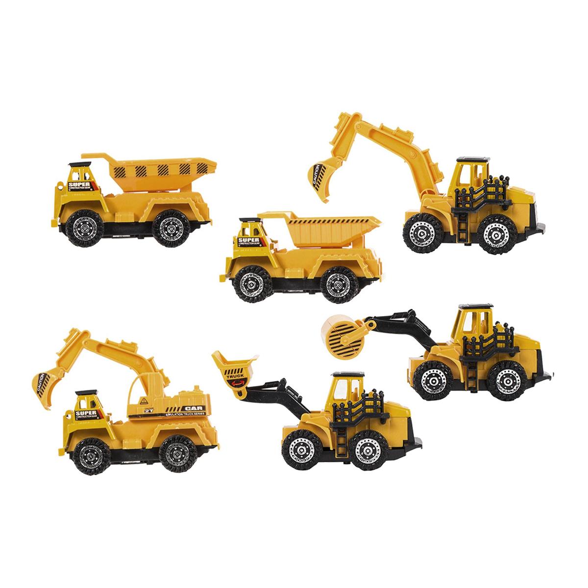 1:64 Die Cast Construction Truck, 6 Asst'd, Blister Card