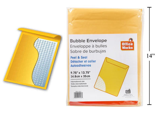 O.WKs. 9.75x13.75" Bubble Envelope