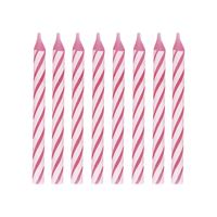 Pink Spiral Birthday Candles  24ct