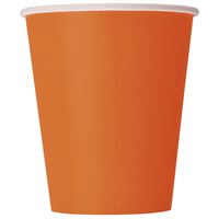 Pumpkin Orange Solid 9oz Paper Cups  8ct