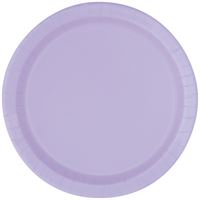 Lavender Solid Round 9 Dinner Plates  8ct"