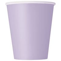 Lavender Solid 9oz Paper Cups  8ct