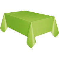 Lime Green Solid Rectangular Plastic Table Cover  54 x 108""