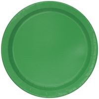 Emerald Green Solid Round 9 Dinner Plates  8ct"